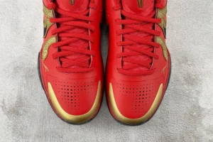 Nike Air Jordan 1 Low Chinese New Year red gold leather sneakers with snake design