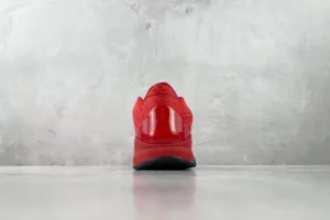 Nike Kobe 8 System Bright Crimson red mesh sneakers with glossy heel counter and black sole