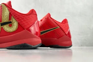 Nike Kobe 6 Protro Red Mambacurial red gold black synthetic sneakers with Nike Zoom sole