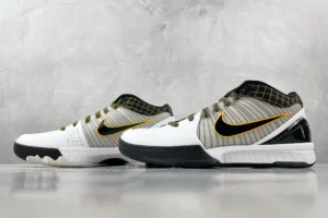 Nike Zoom KD 4 white black yellow leather synthetic basketball sneakers