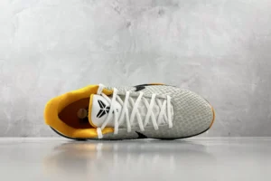 Nike Kobe 6 Protro white black yellow basketball sneakers textured synthetic upper