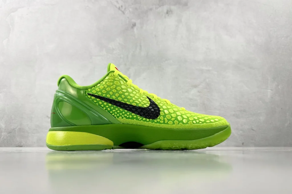 Nike Kobe 6 Protro bright green black mesh and synthetic basketball sneakers