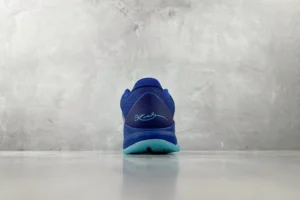 Nike Kobe AD blue sneakers with mesh upper and vibrant turquoise outsole rubber material