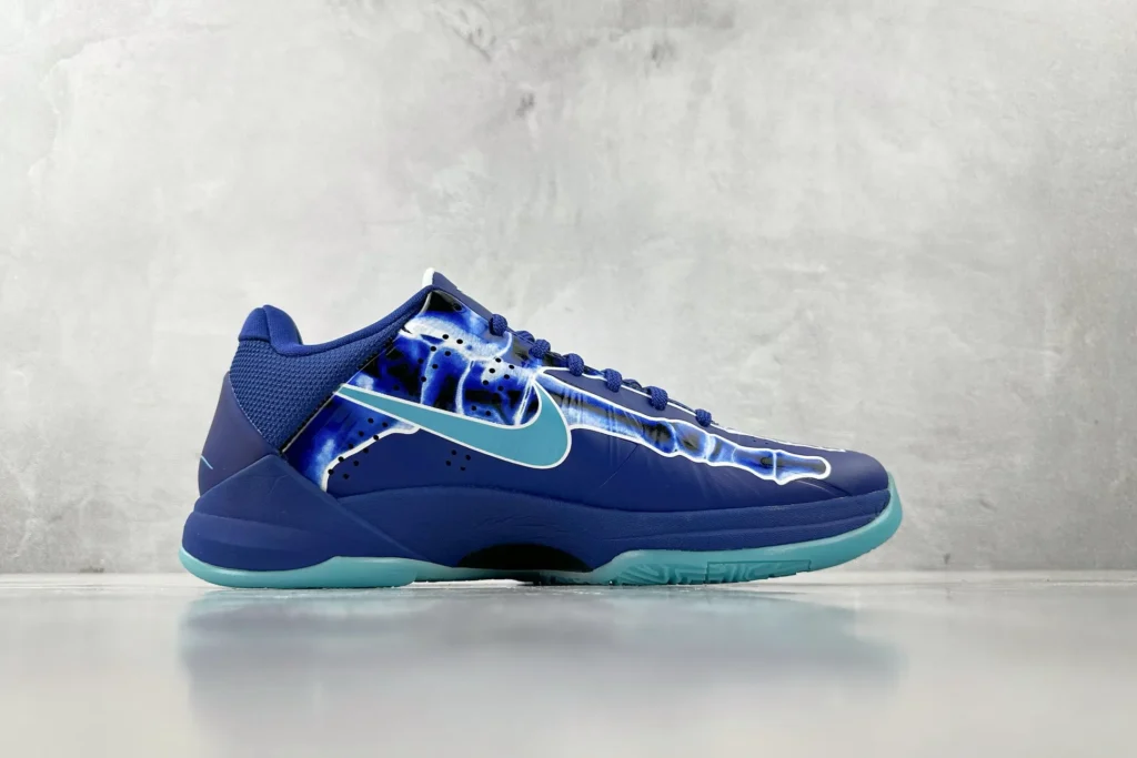 Nike Zoom Kobe 5 Protro blue glow black laser blue synthetic leather sneakers