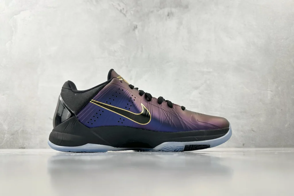 Nike Zoom Kobe 5 Protro purple black gold synthetic leather basketball sneakers