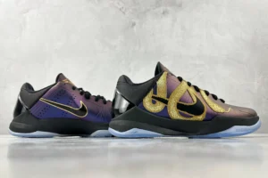 Nike Kobe 6 Protro Bruce Lee black purple gold snakeskin leather sneakers