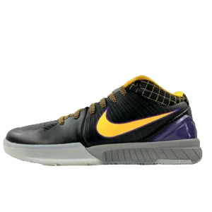Nike Kobe 4 Protro black yellow purple leather basketball sneakers