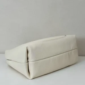 Celine Medium Triomphe bag white grained leather tote with clean structured design