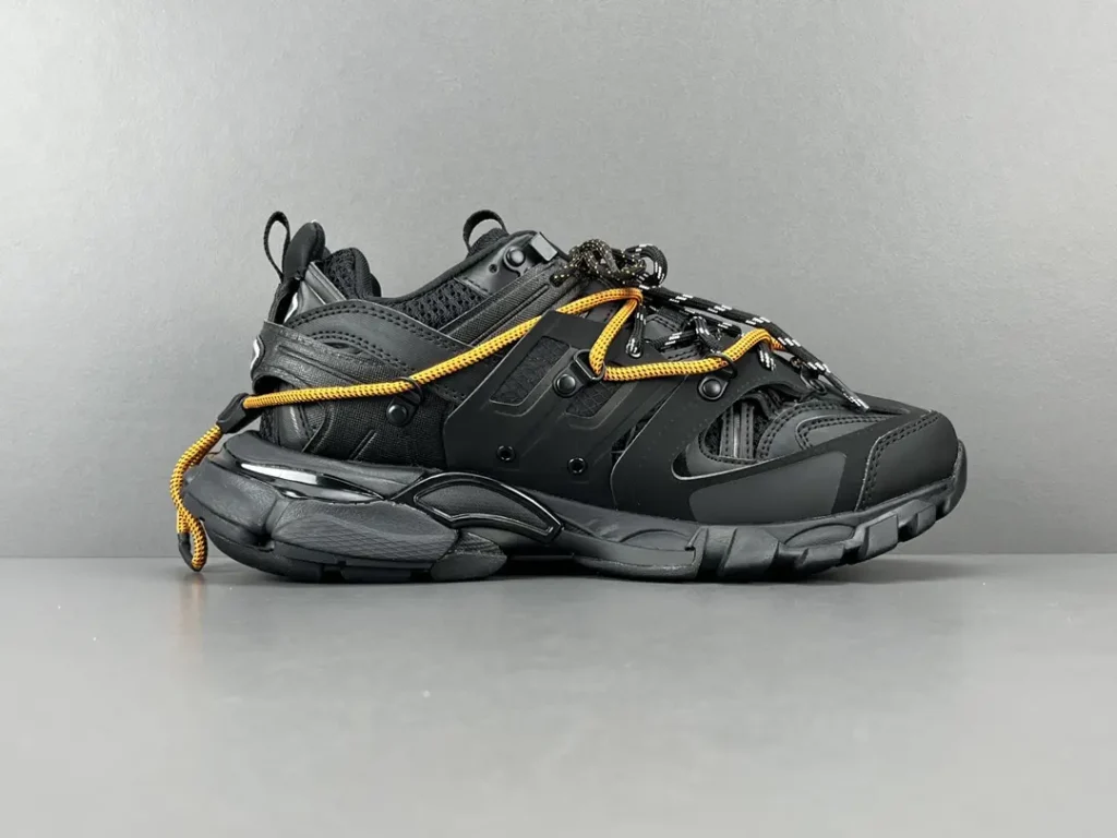Balenciaga Track sneaker black orange technical mesh leather multi-material sneakers