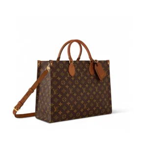 Louis Vuitton Onthego GM tote bag brown monogram coated canvas leather handles and strap