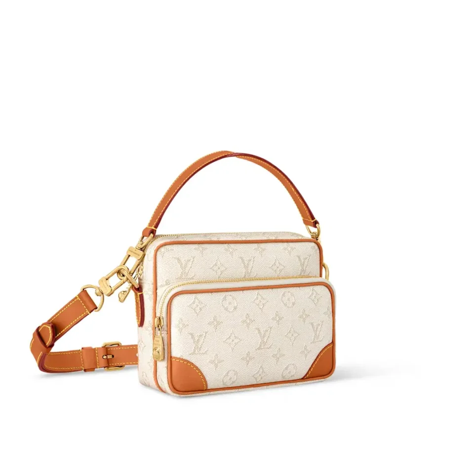 Louis Vuitton Multi Pochette Accessoires small monogram canvas cream leather shoulder bag