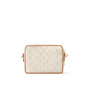 Louis Vuitton All Steel SP Exemption from Inspection clutch bag with beige monogram canvas and leather trim, featured for purchase at RepsGoat.