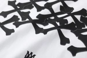 Chrome Hearts graphic T-shirt white black cotton fabric with brand signature cross bones design
