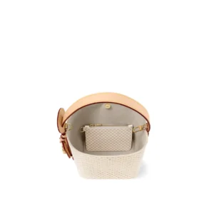 Louis Vuitton NéoNoé MM bag beige monogram canvas small pouch natural leather trim