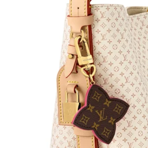 Louis Vuitton handbag keychain multicolor monogram canvas leather gold hardware accessory