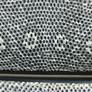 Louis Vuitton bag beige monogram textured canvas detailed close-up with brand signature embossing