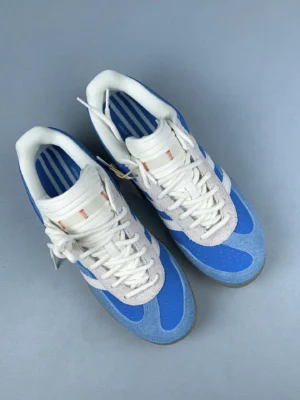 Adidas Samba OG cloud white blue gum suede leather sneakers