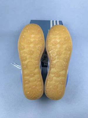 Adidas Samba OG blue white gum rubber sole leather sneakers with detailed tread pattern