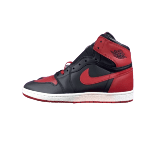 Nike Air Jordan 1 High Bred black red white leather sneakers with iconic wings logo