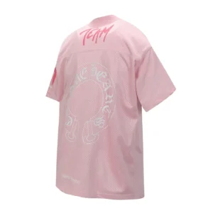 Repsgoat pink team graphic mesh short sleeve t-shirt breathable polyester fabric