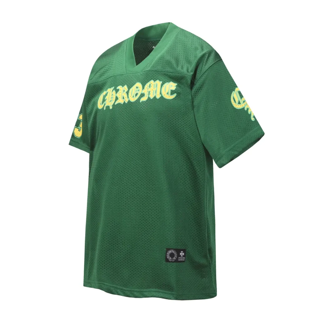 Chrome Athletics mesh jersey green yellow breathable fabric sportswear shirt