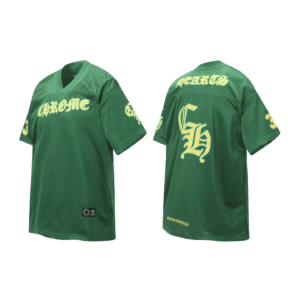 Chrome Hearts jersey green yellow lettering breathable mesh fabric oversized fit