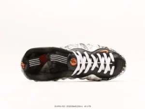 Nike Air Foamposite Pro Black White Orange marble print foam material sneakers