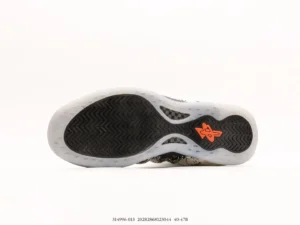 Nike Air Foamposite One black orange rubber outsole sneakers