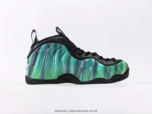 Nike Air Foamposite One green black synthetic foam sneakers