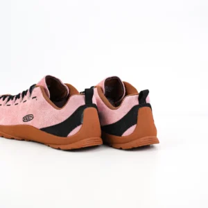 Keen sneakers pink black brown suede fabric casual shoes with rubber sole and lace-up design