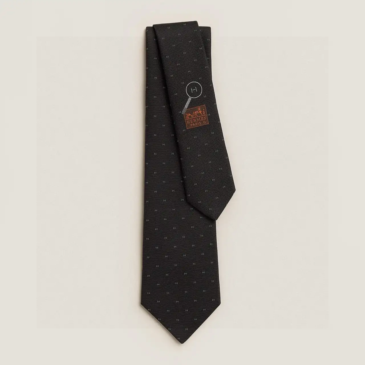 Herms letter men's tie