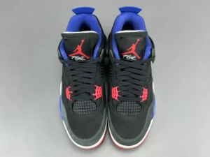 Nike Air Jordan 4 Retro Motorsport black varsity royal red suede leather sneakers