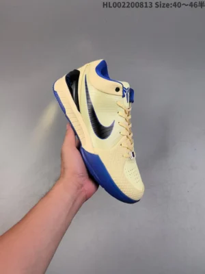 Nike Kobe 5 Protro PG Ghost yellow black blue synthetic basketball sneakers