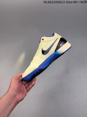Nike Kobe Protro 5 Yellow Blue Black synthetic basketball sneakers with gradient sole