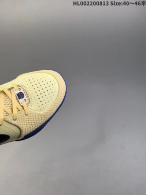 Nike Dunk Low Basketball Sneakers HL002200813 yellow blue textured synthetic leather