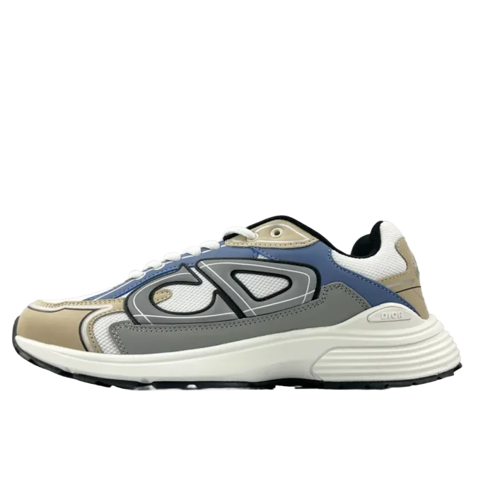 Dior D-Connect sneakers beige blue gray mesh leather with digital sole technology