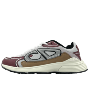 Dior B30 sneakers in white and brown color scheme, featuring a stylish design and prominent logo, showcased for sale at $169.00.
