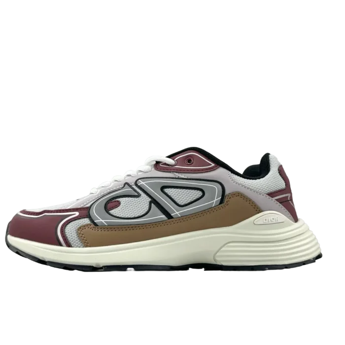 Nike P-6000 white burgundy brown mesh leather sneakers