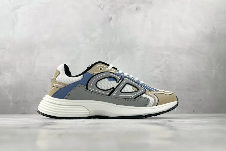 Christian Dior B22 sneaker CD1 multicolor beige blue gray mesh leather blend