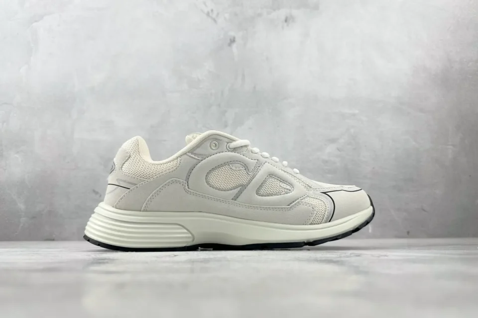 CDG x Nike P-6000 Style CK9197-003 white cream leather mesh sneakers