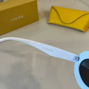 Loewe sunglasses 6117 white plastic frame black lenses accessory