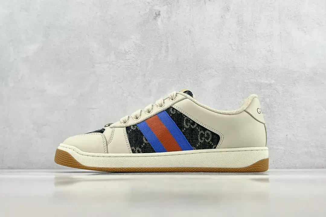 Gucci  Screener Distressed Leather