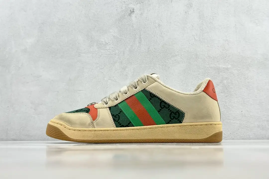 Gucci  Screener Distressed Leather