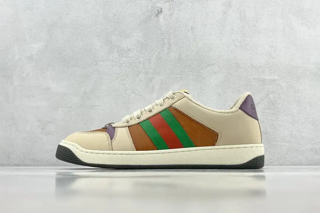 Gucci  Screener Distressed Leather