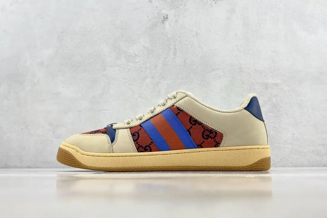 Gucci  Screener Distressed Leather