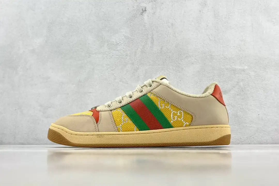 Gucci  Screener Distressed Leather