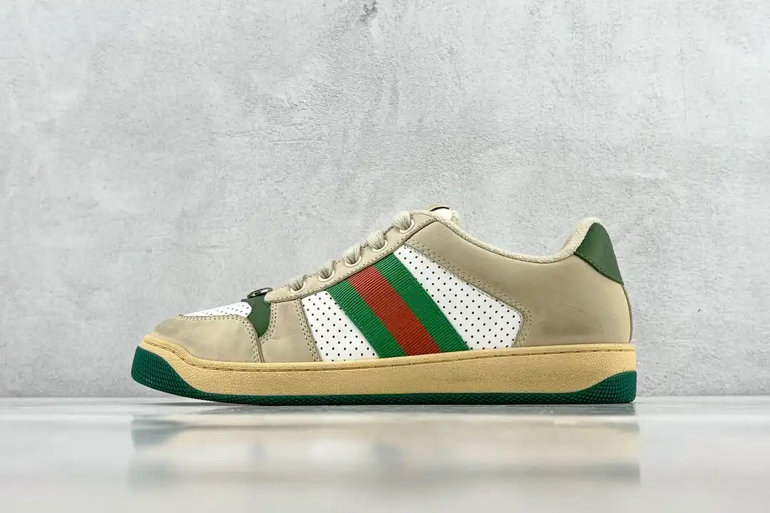 Gucci  Screener Distressed Leather