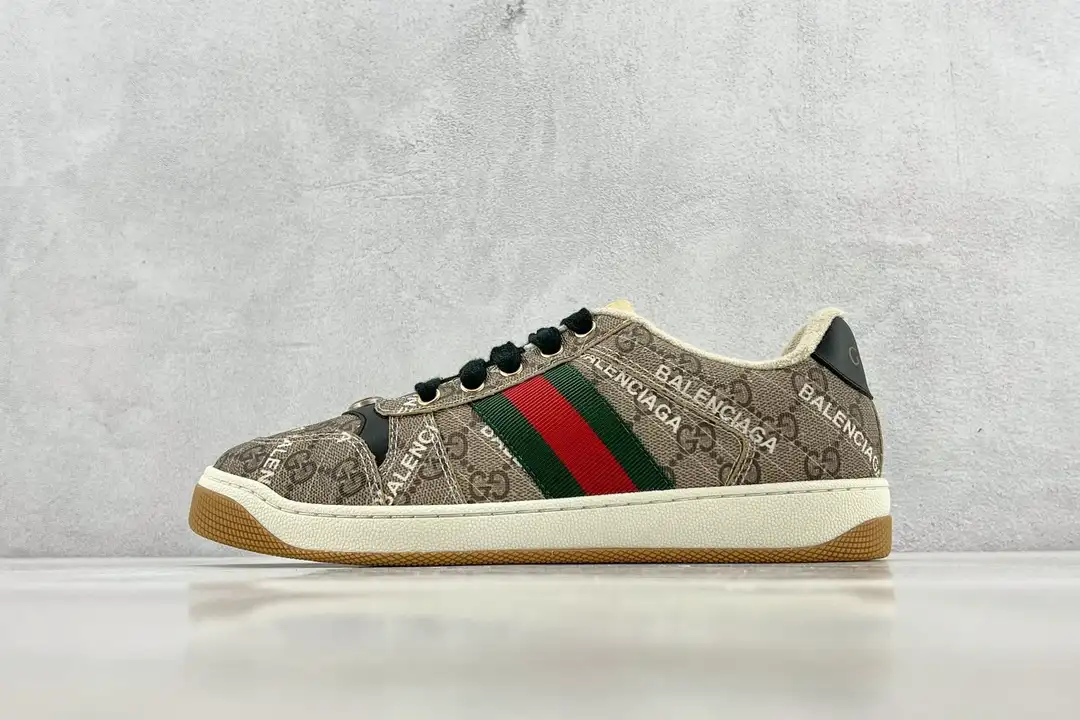 Gucci  Screener Distressed Leather