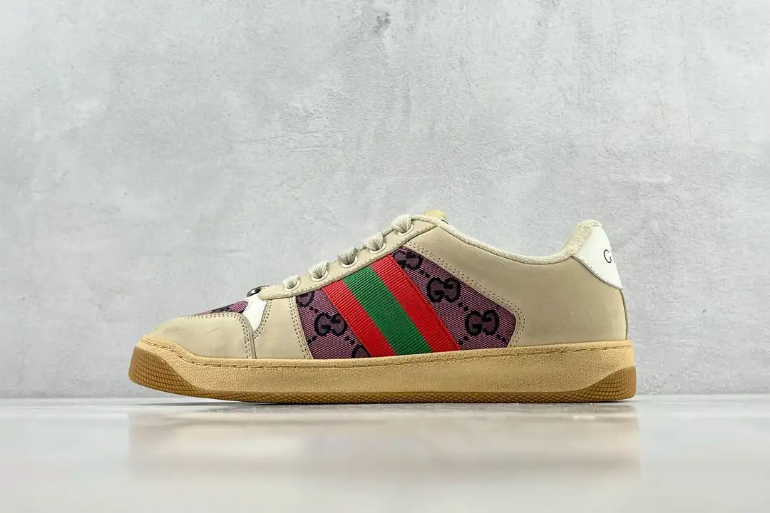 Gucci  Screener Distressed Leather