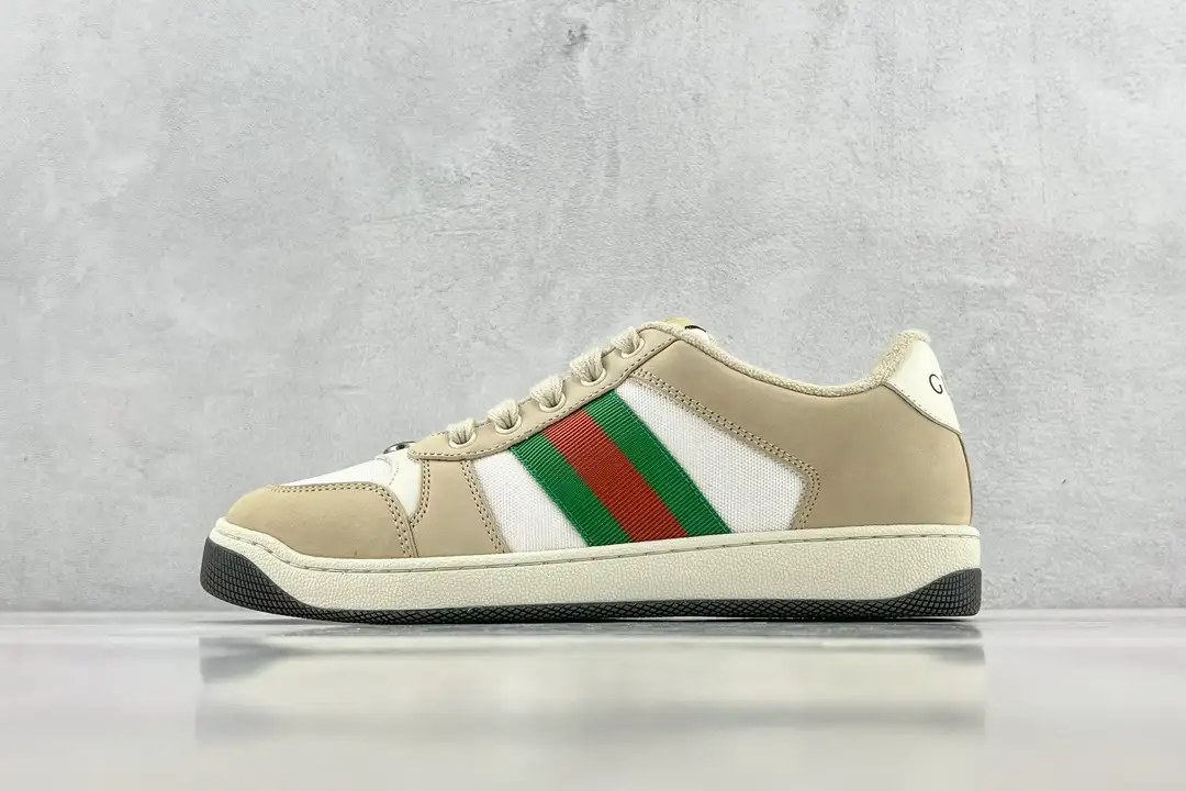 Gucci  Screener Distressed Leather